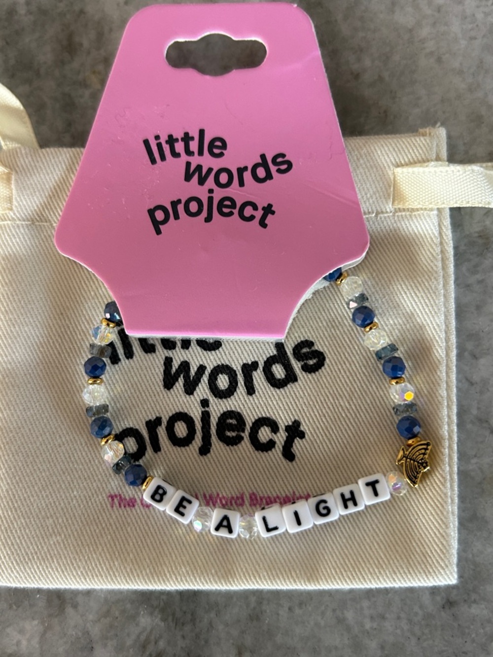 Little Words Project “Be A Light" Beaded Bracelet-Hanukkah